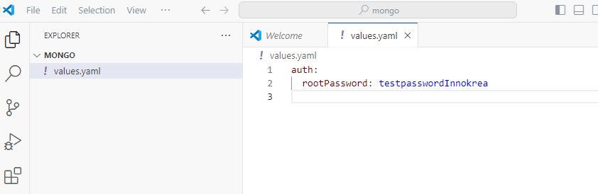 Plik values.yaml wykonany na podobieństwo tego z Rysunku 3
